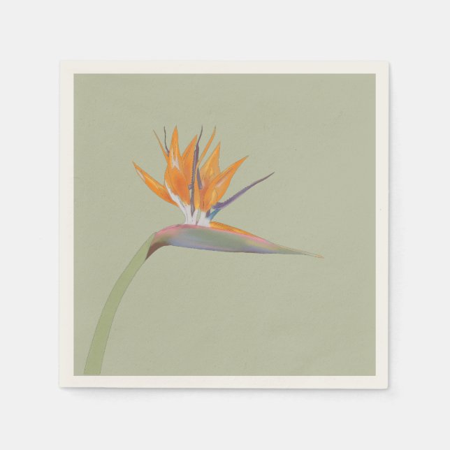 Flora I: Bird of Paradise - Paper Napkin (Front)