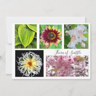 flora of Seattle Invitation