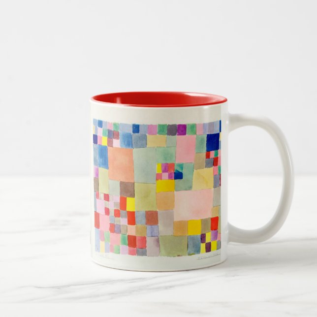 Flora on sand, Paul Klee Two-Tone Coffee Mug (Right)