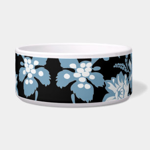 flora pattern-blue grey black