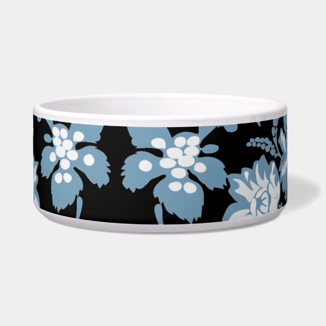 flora pattern-blue grey black (Front)