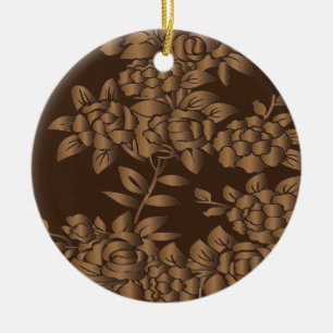 flora pattern ceramic tree decoration