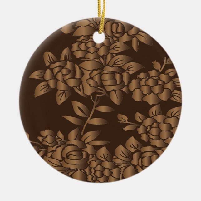 flora pattern ceramic tree decoration (Front)