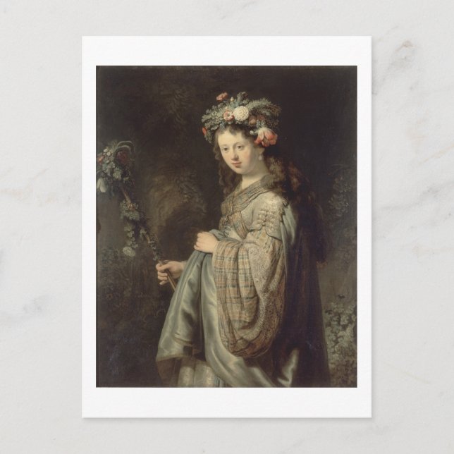 Flora Rembrandt Fine Art Postcard (Front)