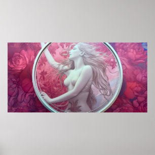 Flora surreal painting poster