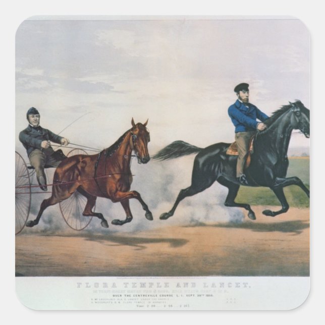 Flora Temple' and 'Lancet' Square Sticker (Front)