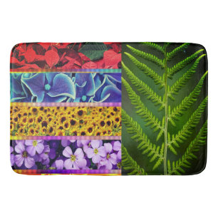 flora tiles bath mat
