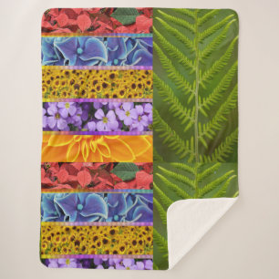 flora tiles sherpa blanket