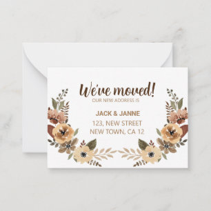 Flora We've Moved New Address Announcement Card