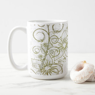 Floral, 15 oz coffee mug