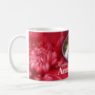 Floral 15 years anniversary your photo mug