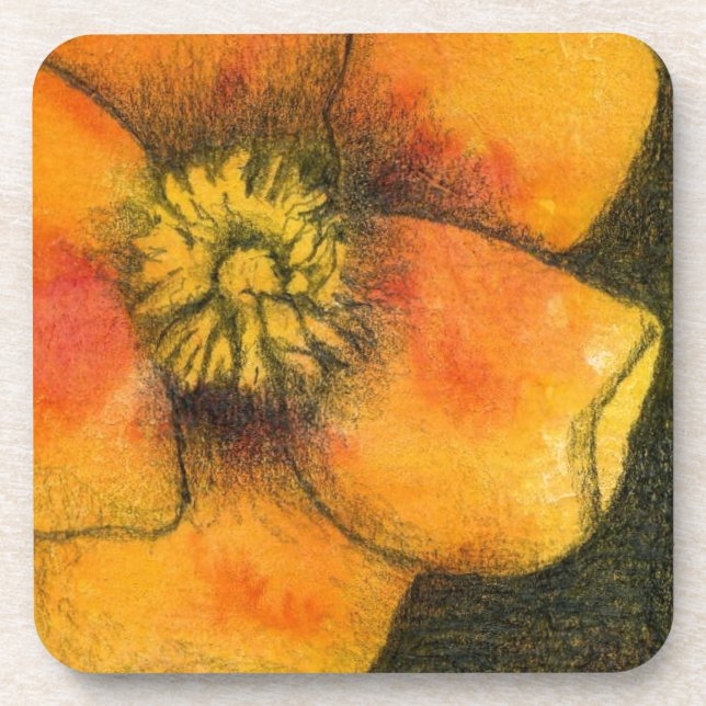 "Floral #1" Floral Coaster Set (Front)