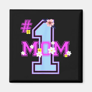 Floral #1 Mom Tee Mothers Day Gifts Cute Mum Flowe Magnet