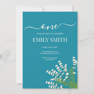 Floral 1st birthday card