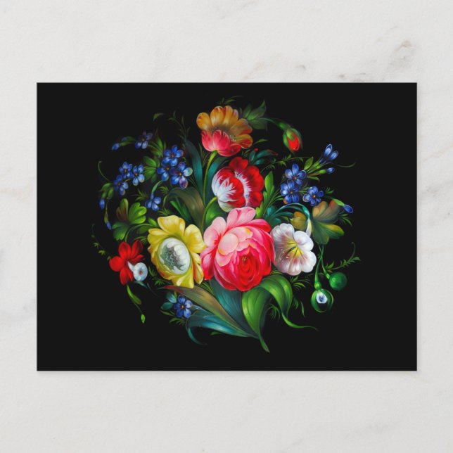 Floral 2012 Pocket Calendar Postcard (Front)
