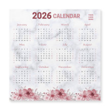 Floral 2026 Purple Flower Design with Custom Logo