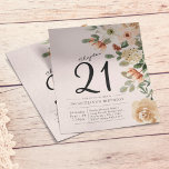 Floral 21st Birthday Budget Invitation Flyer<br><div class="desc">Celebrate your 21st birthday with friends and family in style with this budget-friendly Floral 21st Birthday Invitation! Featuring an elegant and vibrant floral design, this invitation is the perfect way to commemorate your special day without breaking the bank. Create an unforgettable celebration with this beautiful and affordable invitation. LOW BUDGET...</div>