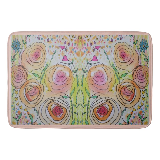 Floral-2 Bath Mat (Front)