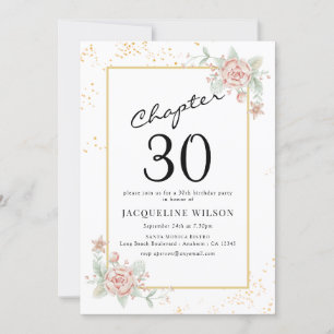 Floral 30th Birthday Invitation
