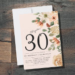 Floral 30th Birthday  Thank You Card<br><div class="desc">Say thank you to those who celebrated your 30th birthday with you. this vibrant design features colourful flowers with a modern twist. Every detail can be customised to create the perfect look for your event.</div>