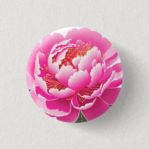 Floral 3 Cm Round Badge