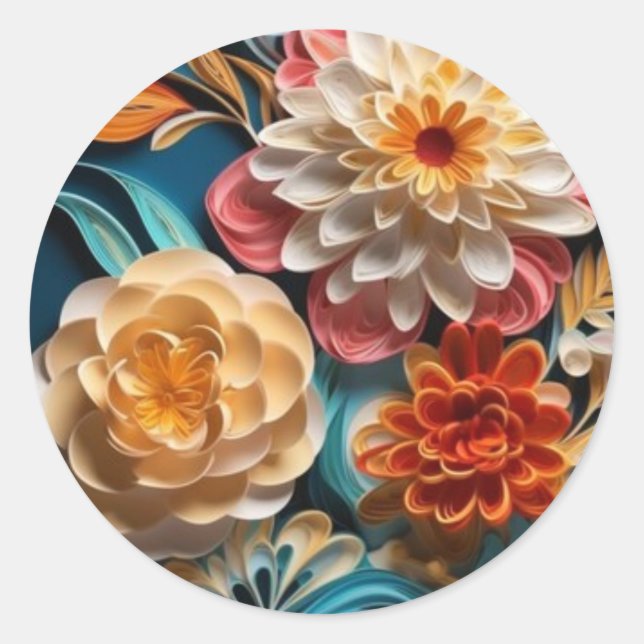 Floral 3d Stickers (Front)