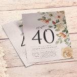 Floral 40th Birthday Budget Invitation Flyer<br><div class="desc">Celebrate the big 4-0 with a budget-friendly invitation flyer. Our boho floral design gives a modern twist to an age-old tradition, making this invitation perfect for your 40th birthday celebration. With a design that is sure to stand out, your friends and family will be sure to show up to your...</div>
