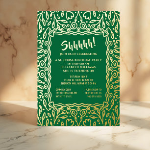 Floral 40th Custom Photo Surprise Birthday