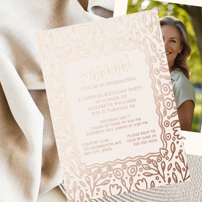 Floral 40th Custom Photo Surprise Birthday (Creator Uploaded)