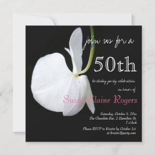 Floral 50th Birthday Invitation