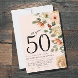 Floral 50th Birthday  Thank You Card<br><div class="desc">Say thank you to those who celebrated your 50th birthday with you. this vibrant design features colourful flowers with a modern twist. Every detail can be customised to create the perfect look for your event.</div>