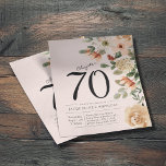 Floral 70th Birthday Budget Invitation Flyer<br><div class="desc">Celebrate your special day in style with this beautiful, budget-friendly floral invitation flyer. Perfect for any 70th birthday celebration, this vibrant design features colourful flowers with a modern twist. Every detail can be customised to create the perfect look for your event. Share the joy of your milestone birthday with family...</div>