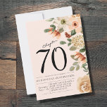 Floral 70th Birthday  Thank You Card<br><div class="desc">Say thank you to those who celebrated your 70th birthday with you. this vibrant design features colourful flowers with a modern twist. Every detail can be customised to create the perfect look for your event.</div>