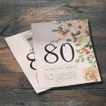 Floral 80th Birthday Budget Invitation Flyer<br><div class="desc">Celebrate your special day in style with this beautiful, budget-friendly floral invitation flyer. Perfect for any 80th birthday celebration, this vibrant design features colourful flowers with a modern twist. Every detail can be customised to create the perfect look for your event. Share the joy of your milestone birthday with family...</div>