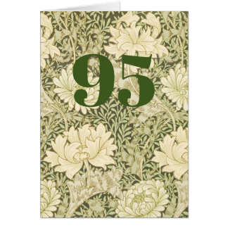 Floral 95th Birthday Folded Greeting Card