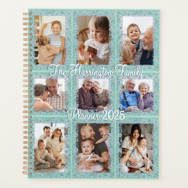 Floral 9 photo collage planner (Front)