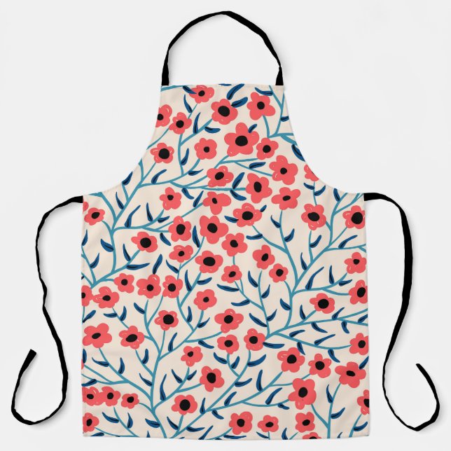 Floral Abstract: Blooming Vintage Pattern. Apron (Front)