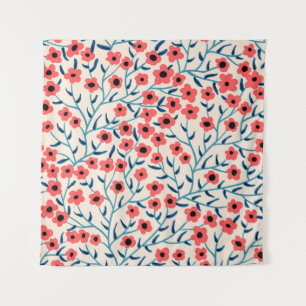 Floral Abstract: Blooming Vintage Pattern. Tapestry