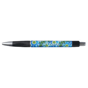 Floral Abstract Blue Green Flowers Personalised