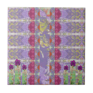 Floral Abstract Ceramic Tile