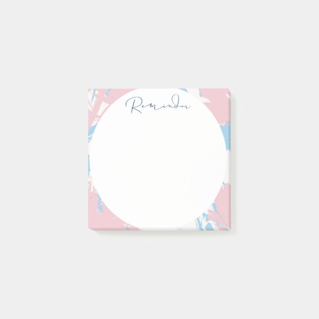 Floral & Abstract Circle Post-it Notes (Front)