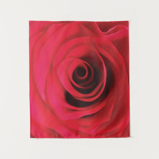 Floral abstract design, red rose tapestry