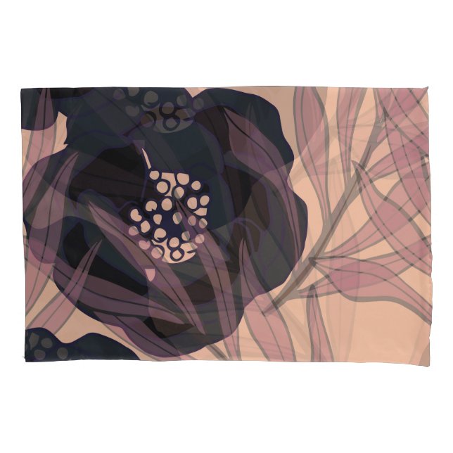 Floral abstract elegance, artistic background. pillowcase (Front)