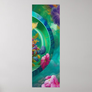 Floral Abstract Garden Poster