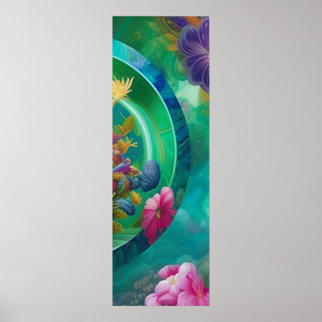 Floral Abstract Garden Poster (Front)