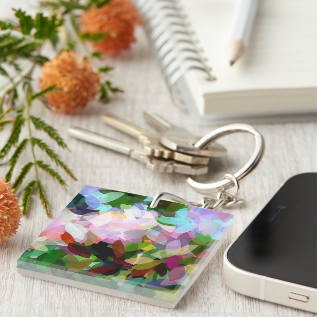 FLORAL ABSTRACT KEY RING (Front Right)