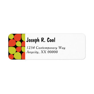 Floral Abstract Retro Pattern Return Address Label