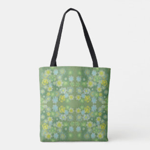 Floral Abstract Salty Watercolor Painting Pattern  Tote Bag