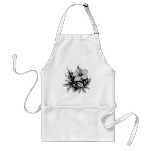 floral abstract standard apron