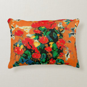Floral abstraction based on the works of Van Gogh. Decorative Cushion